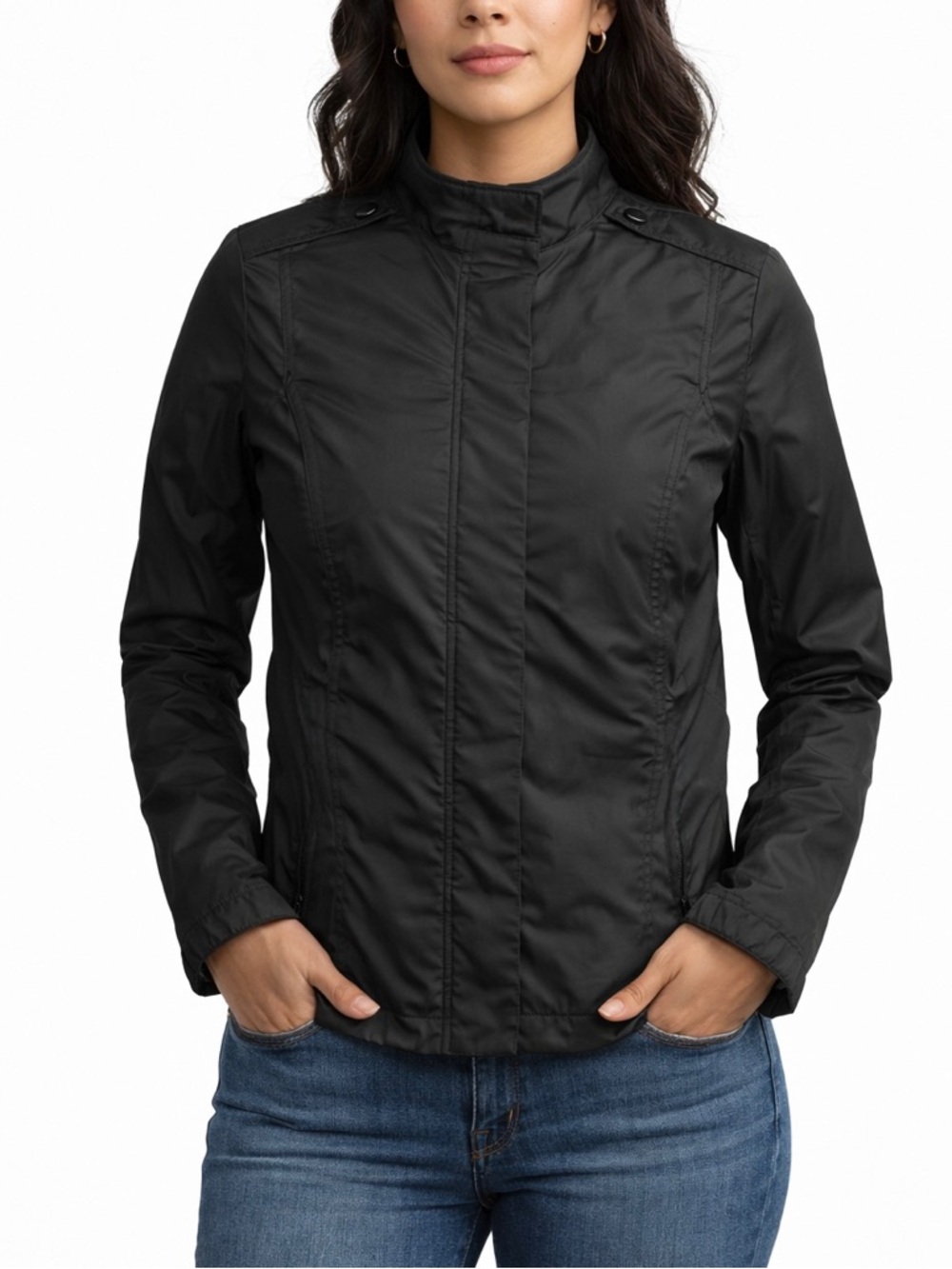 Harley-Davidson Women’s Black Lightweight Moto Windbreaker - Picture 1 of 8